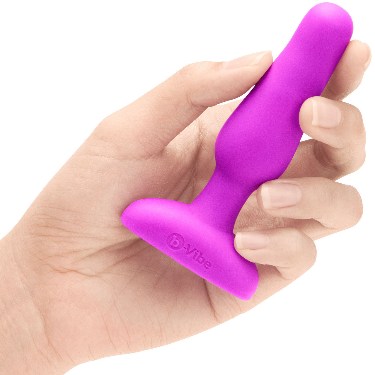 b-Vibe Novice Small Remote Control Rechargeable Butt Plug Fuchsia
