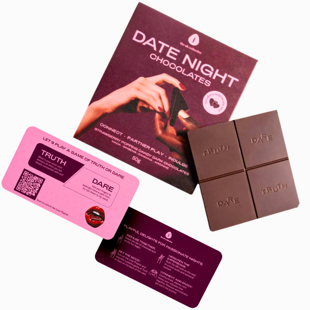 The Oh Collective Date Night Chocolate &amp; Truth or Dare Card Set