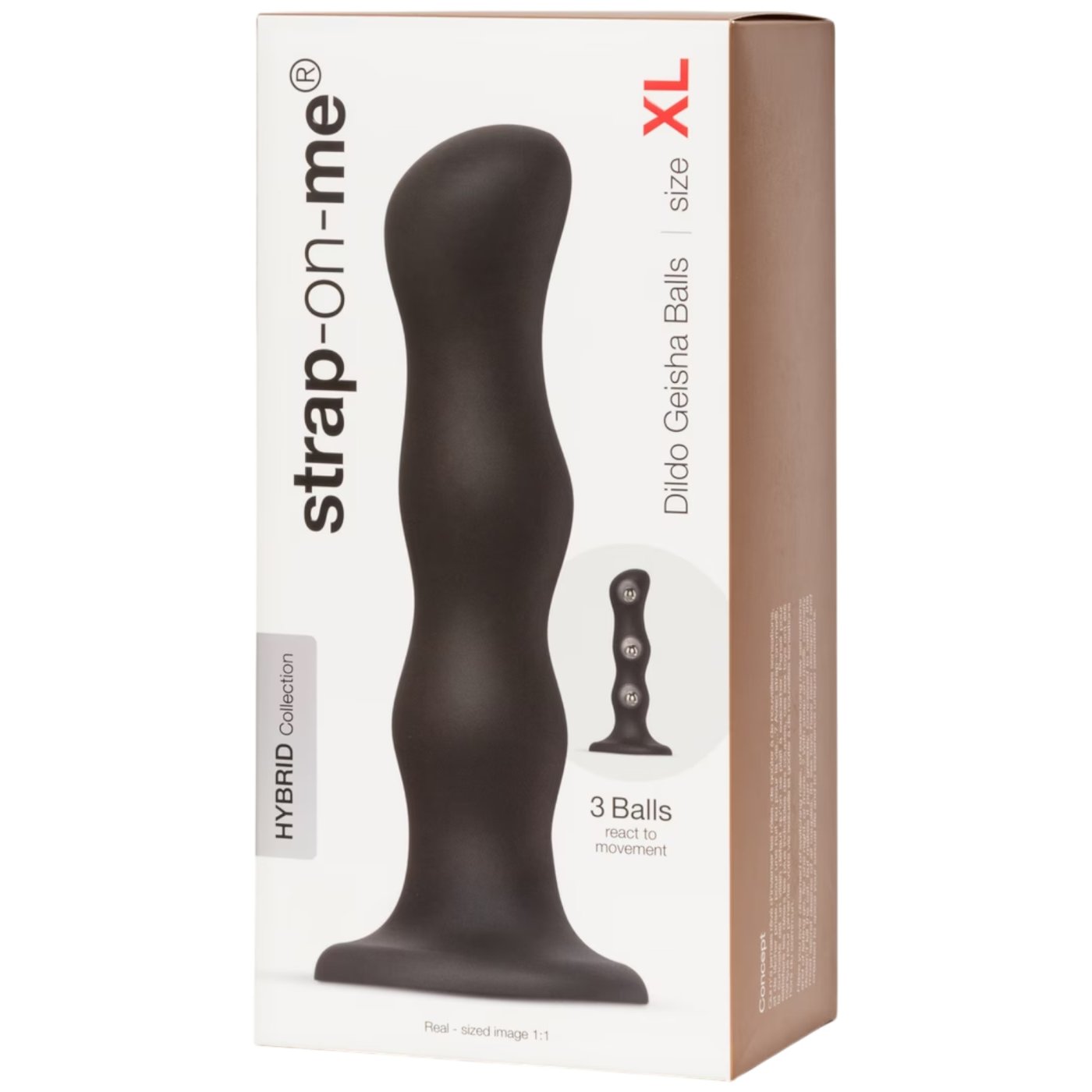Strap-On-Me Soft Touch Silicone Geisha Balls Dildo XL 6 Inch