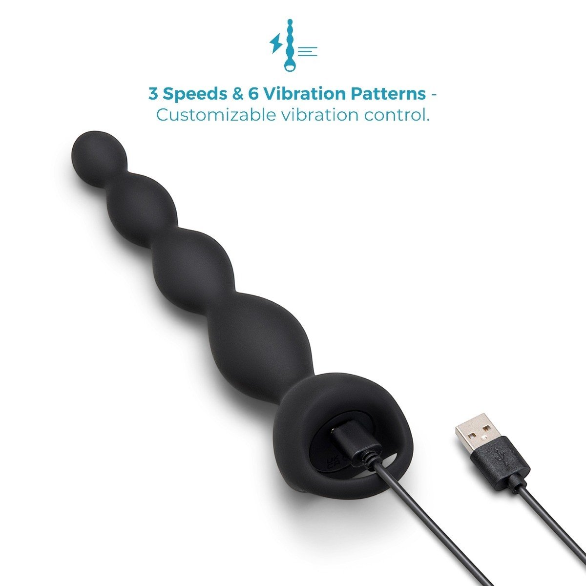 b-Vibe 6.5 Inch Vibing Beads Rechargeable Vibrating Anal Beads