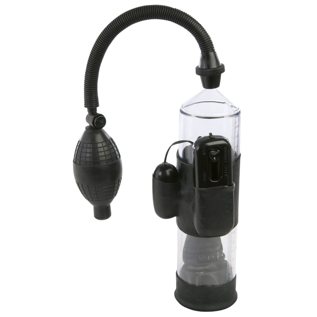 NMC Lust Buster Vibrating Vacuum Pump With Cylinder Black 7.5in