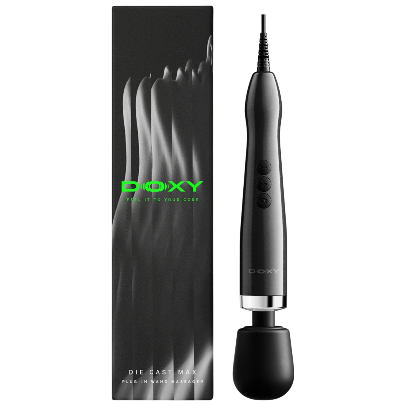 Doxy Die Cast Max Plug-In Wand Vibrator Black