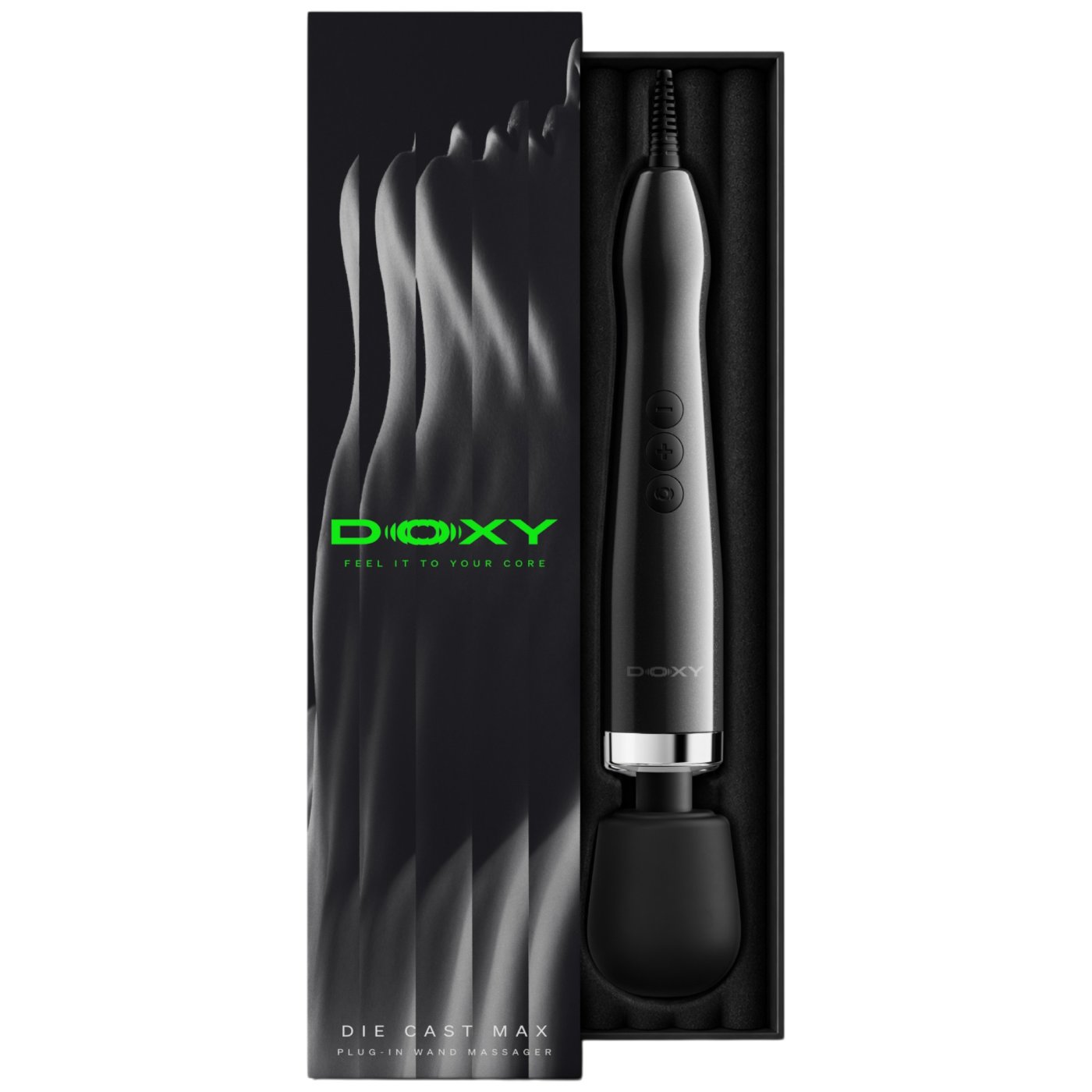 Doxy Die Cast Max Plug-In Wand Vibrator Black
