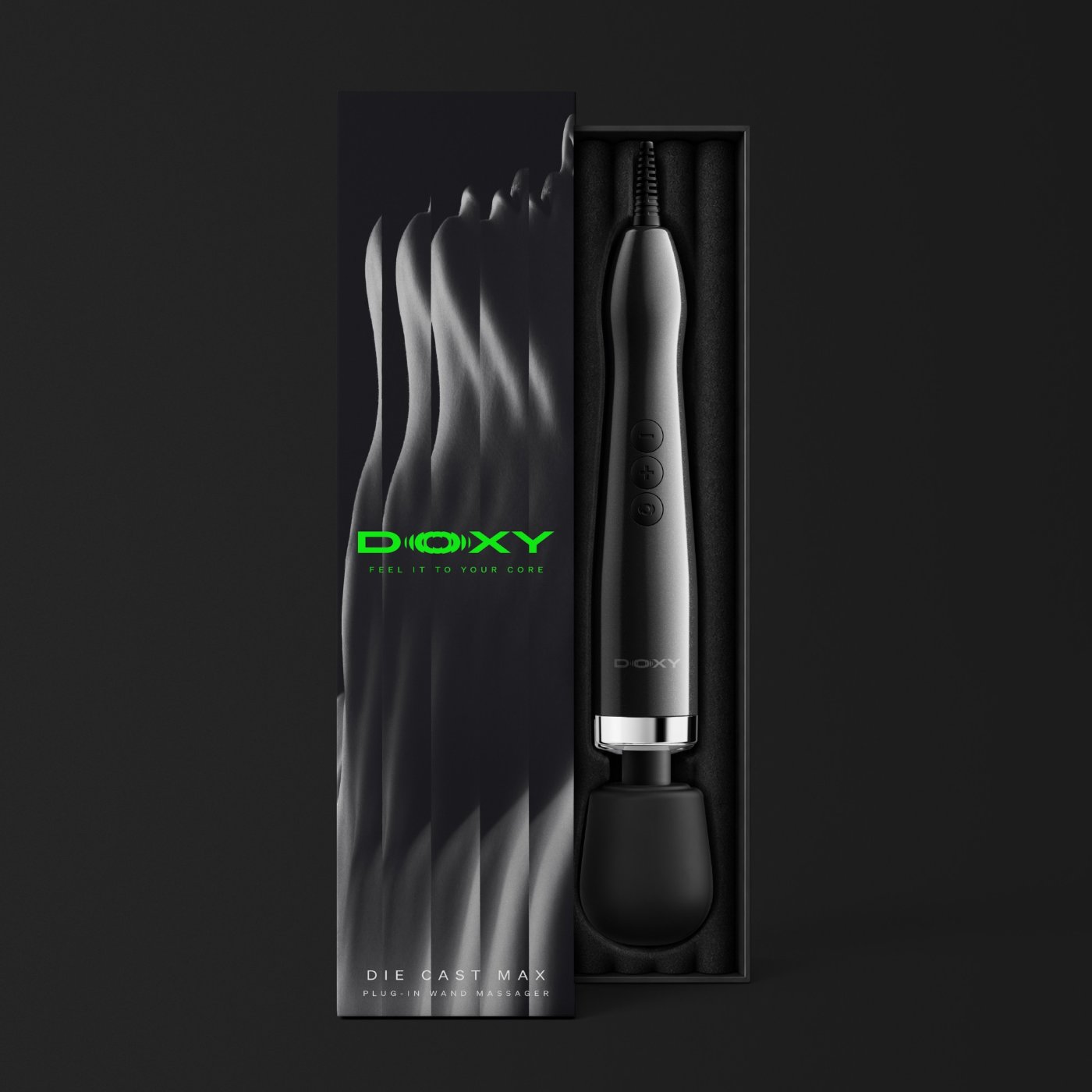 Doxy Die Cast Max Plug-In Wand Vibrator Black