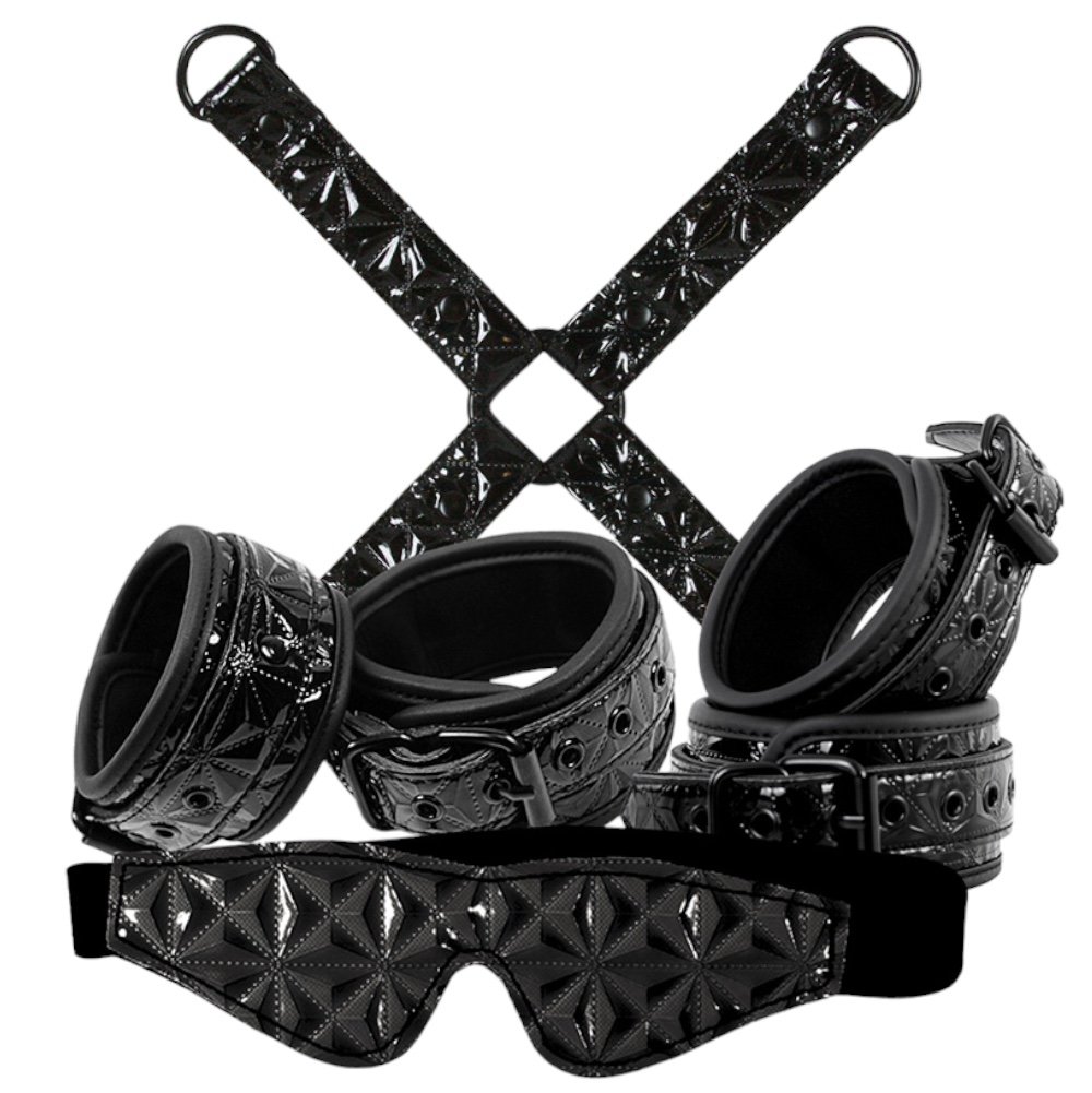 NS Novelties Bondage Kit Pink (4 Piece) Black