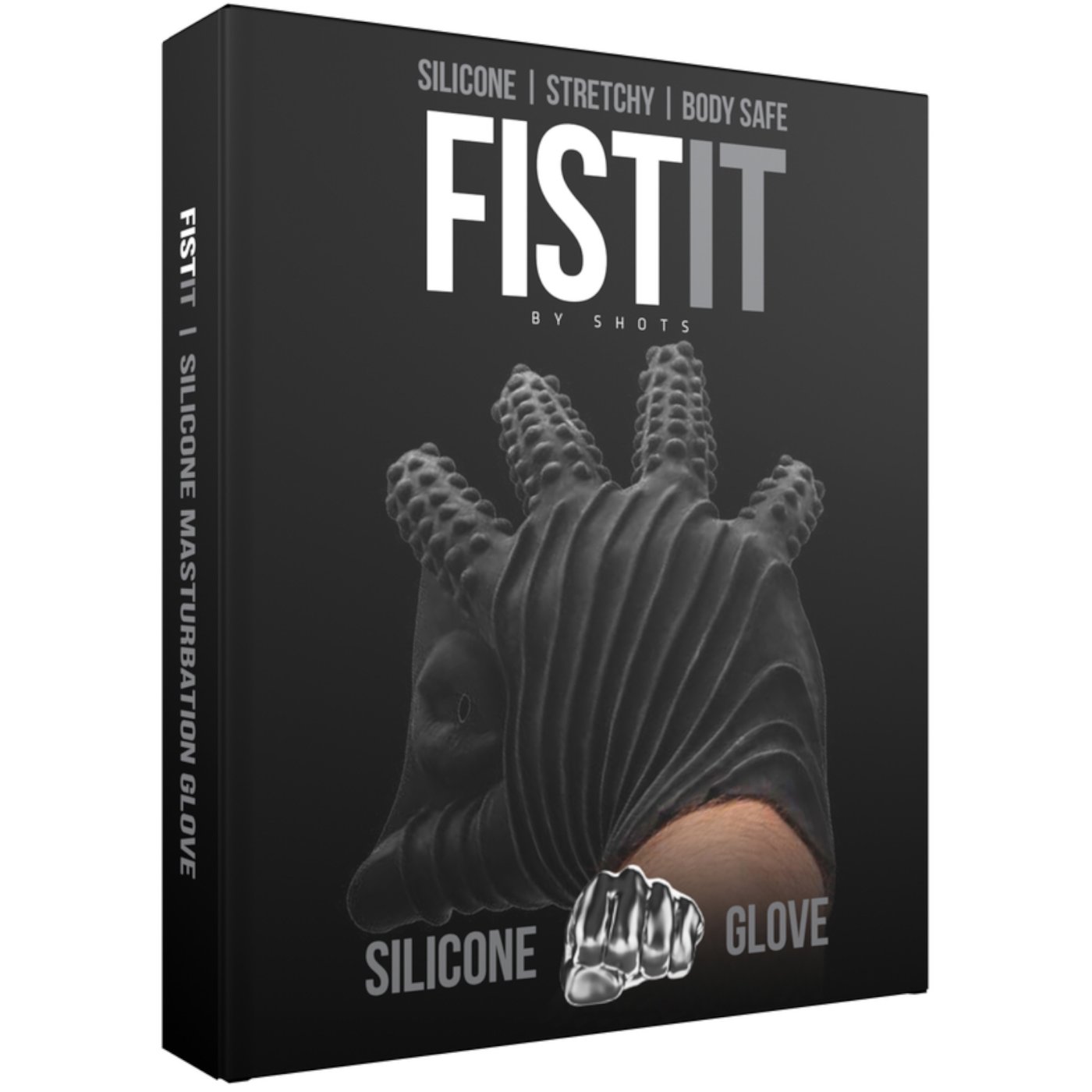 Fist It Black Textured Masturbation Glove