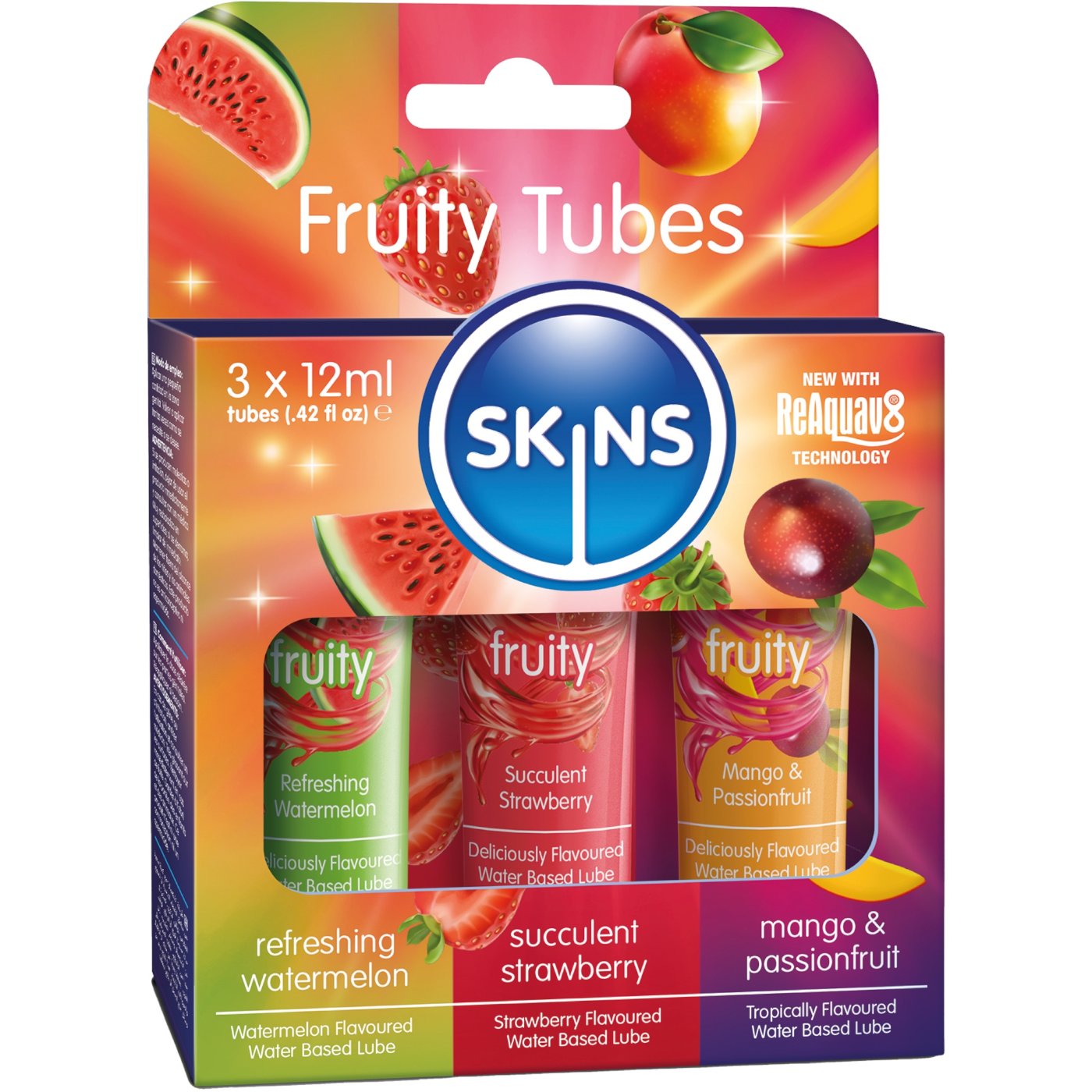 Skins Fruity Lubes Sampler Tubes (3x12ml)
