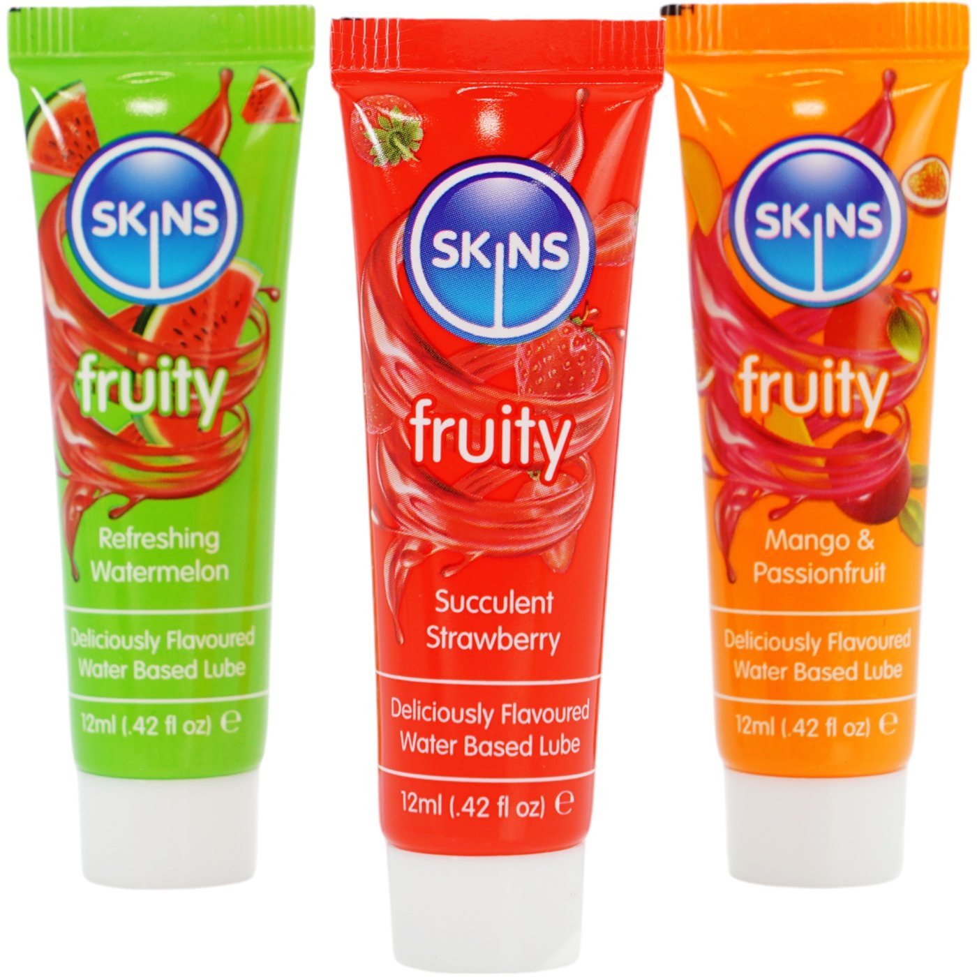 Skins Fruity Lubes Sampler Tubes (3x12ml)