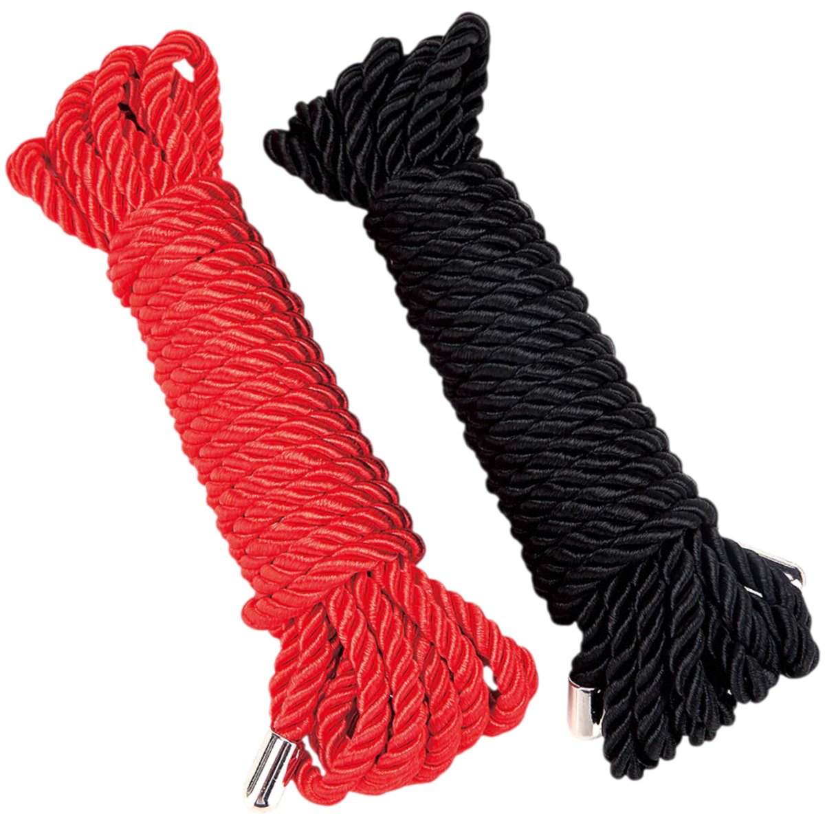 Whipsmart Heartbreaker Satin BDSM Rope Red & Black (2 Pack)
