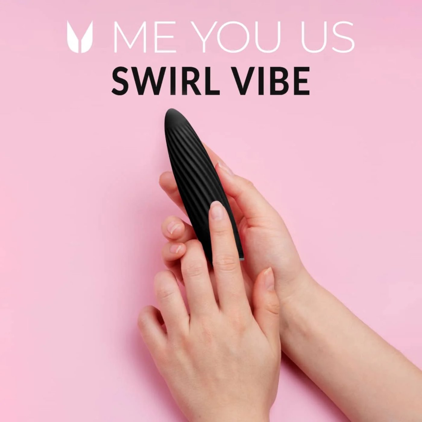 Me You Us Swirl Bullet Rechargeable Vibrator Black
