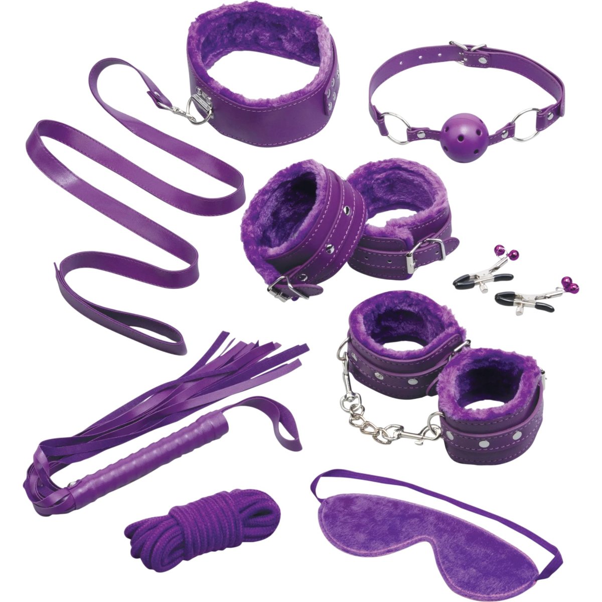 Whipsmart Fuzzy Collection 12 Piece Everything You Need Bondage Kit – Whipsmart