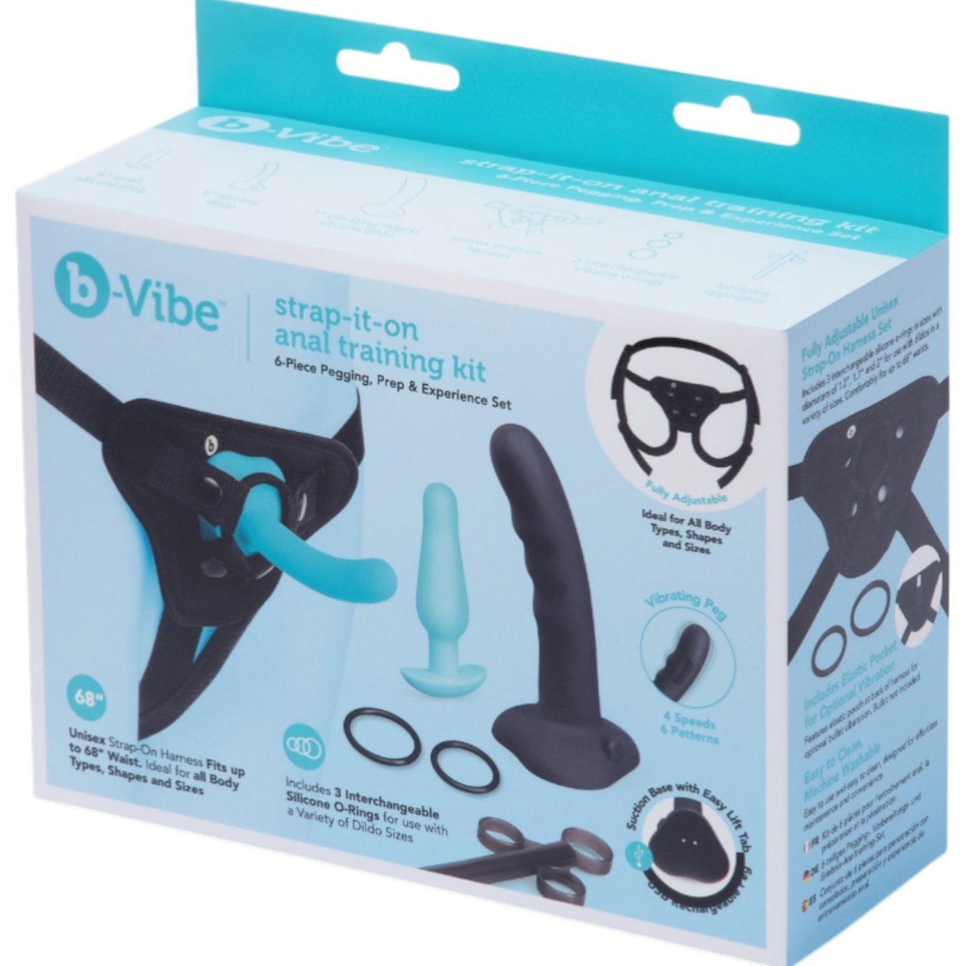 b-Vibe Strap-It-On Anal Training Kit (8 Piece)