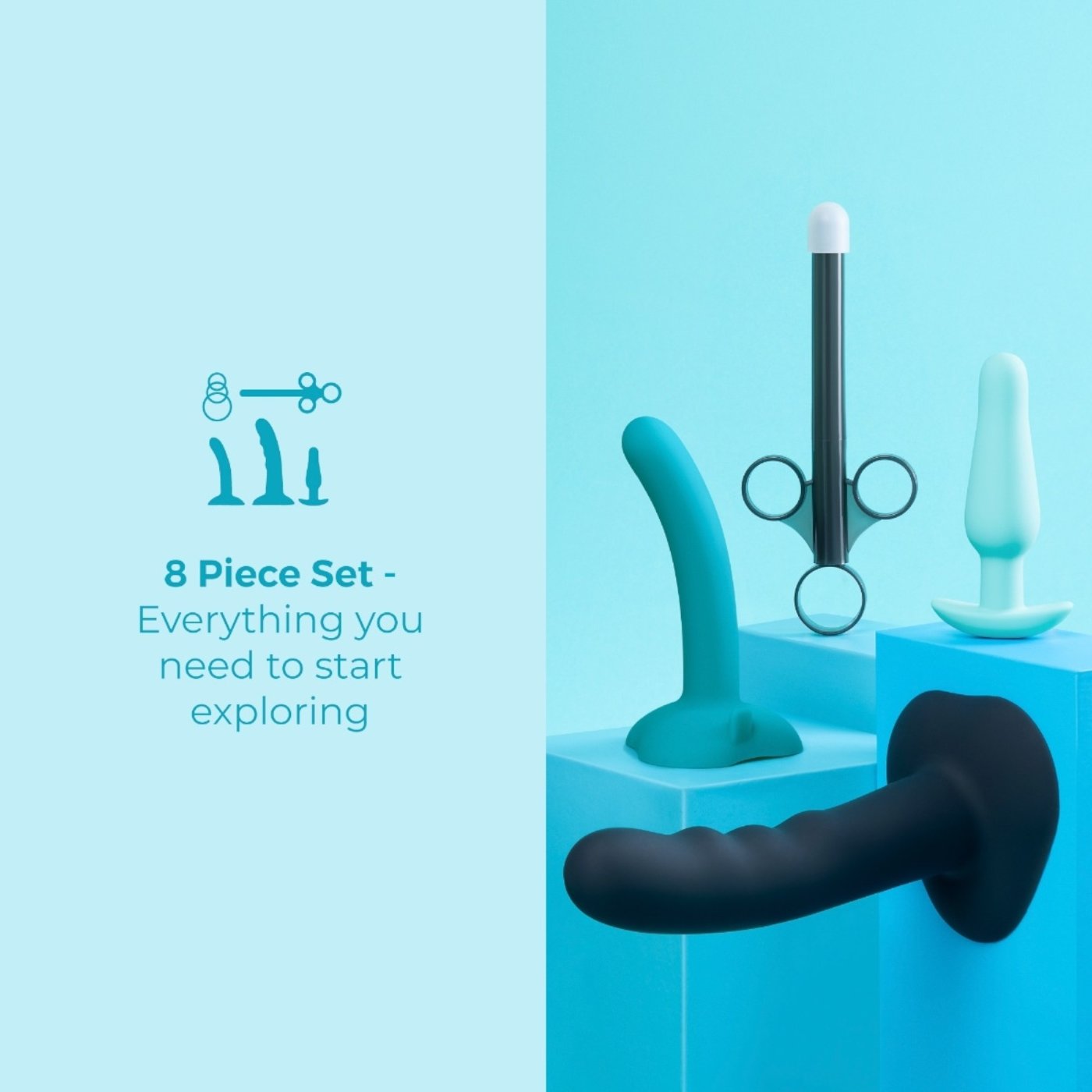 b-Vibe Strap-It-On Anal Training Kit (8 Piece)