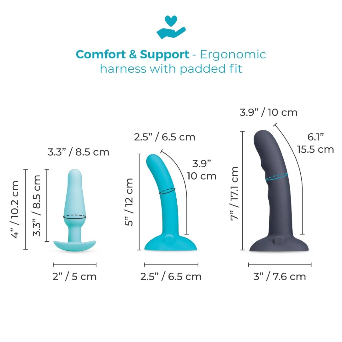b-Vibe Strap-It-On Anal Training Kit (8 Piece)
