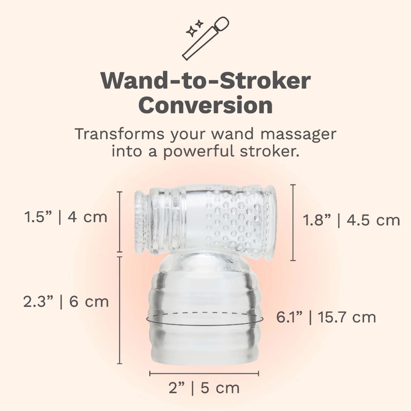 Le Wand Clear Male Masturbator Wand Attachment