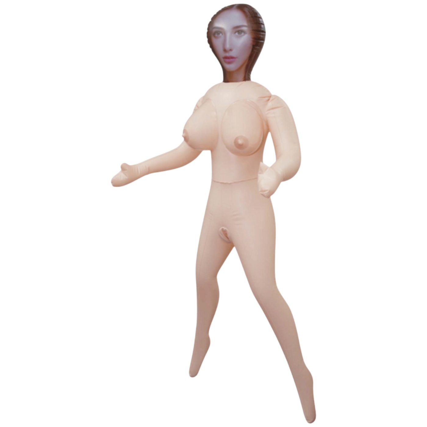 NMC Hussy Standing Pose 2-Opening Brunette Inflatable Sex Doll