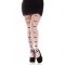 Leg Avenue Sweetheart Fishnet Tights with Bows White
