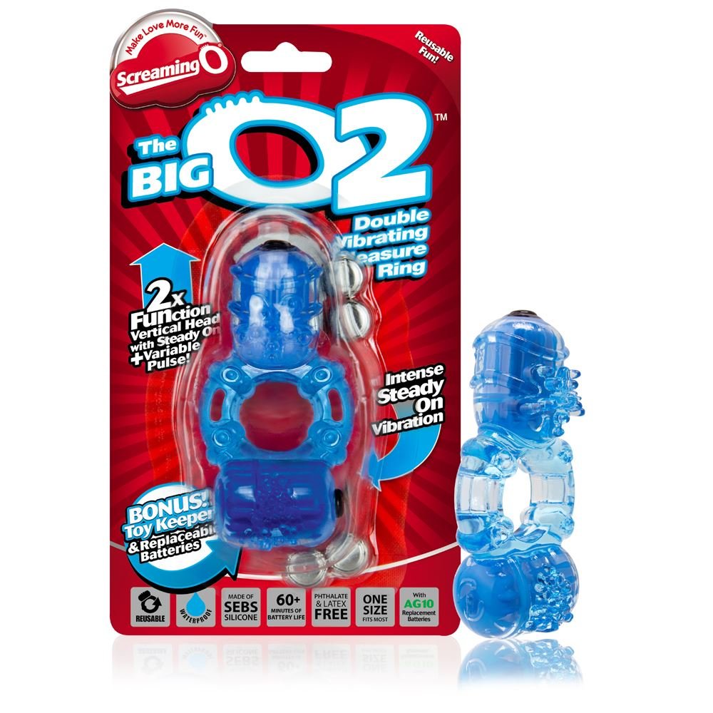 Screaming O The Big O2 Vibrating Cock Ring Blue