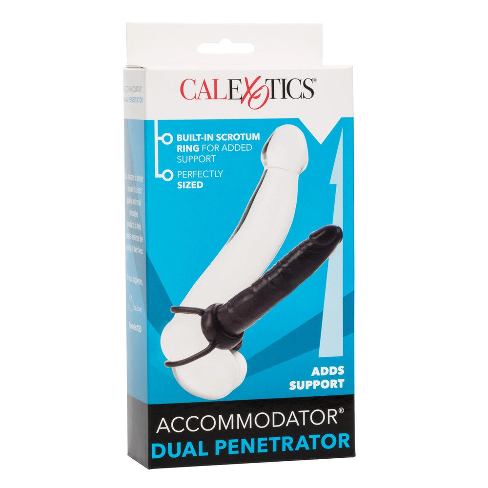  CalExotics Accommodator Dual Penetrator Black 6 Inch