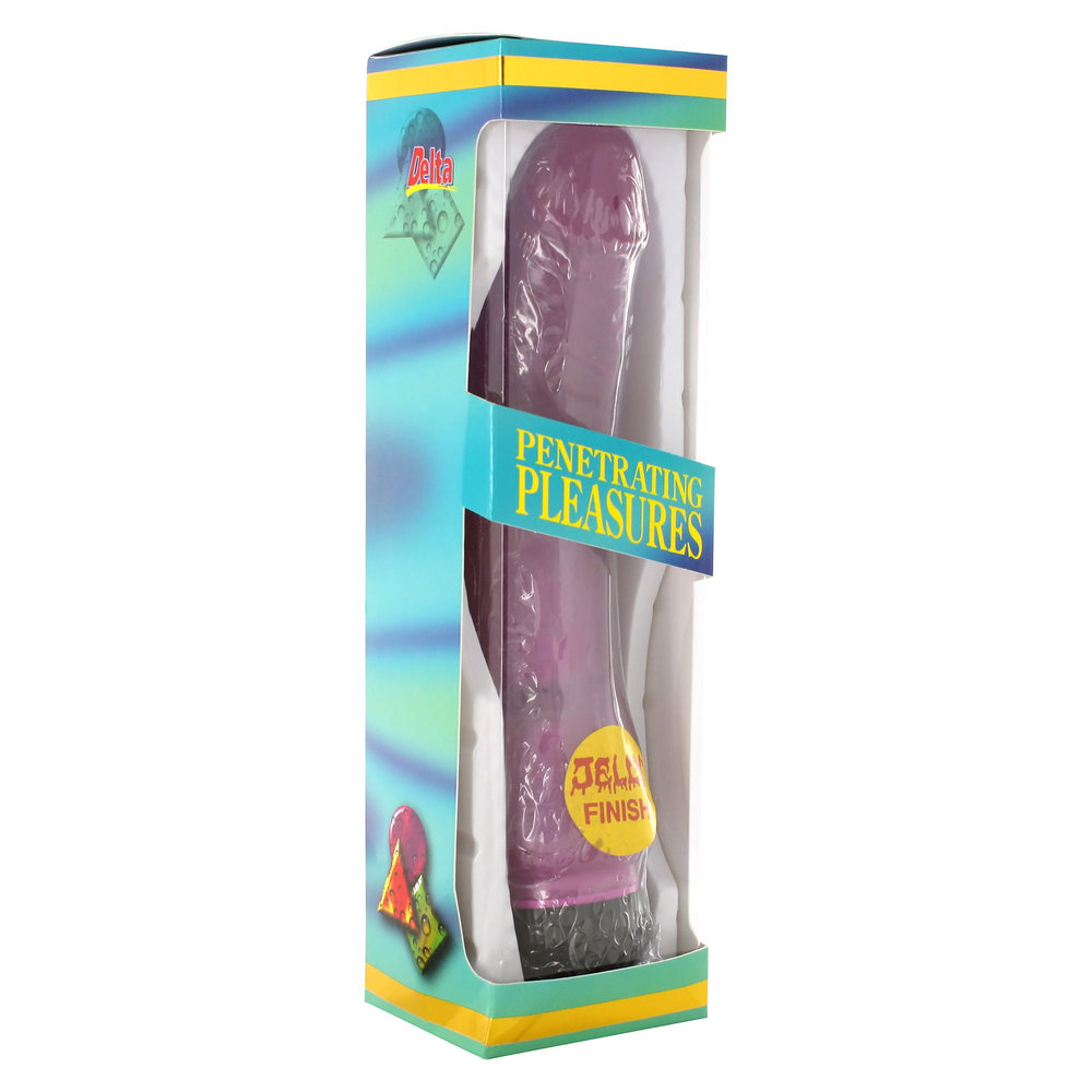 Seven Creations Jelly Penis Vibrator Purple 8.4 Inch