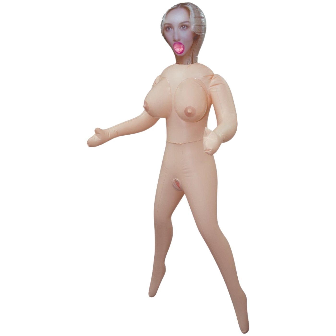 NMC Hussy Standing Pose 3-Opening Blonde Inflatable Sex Doll