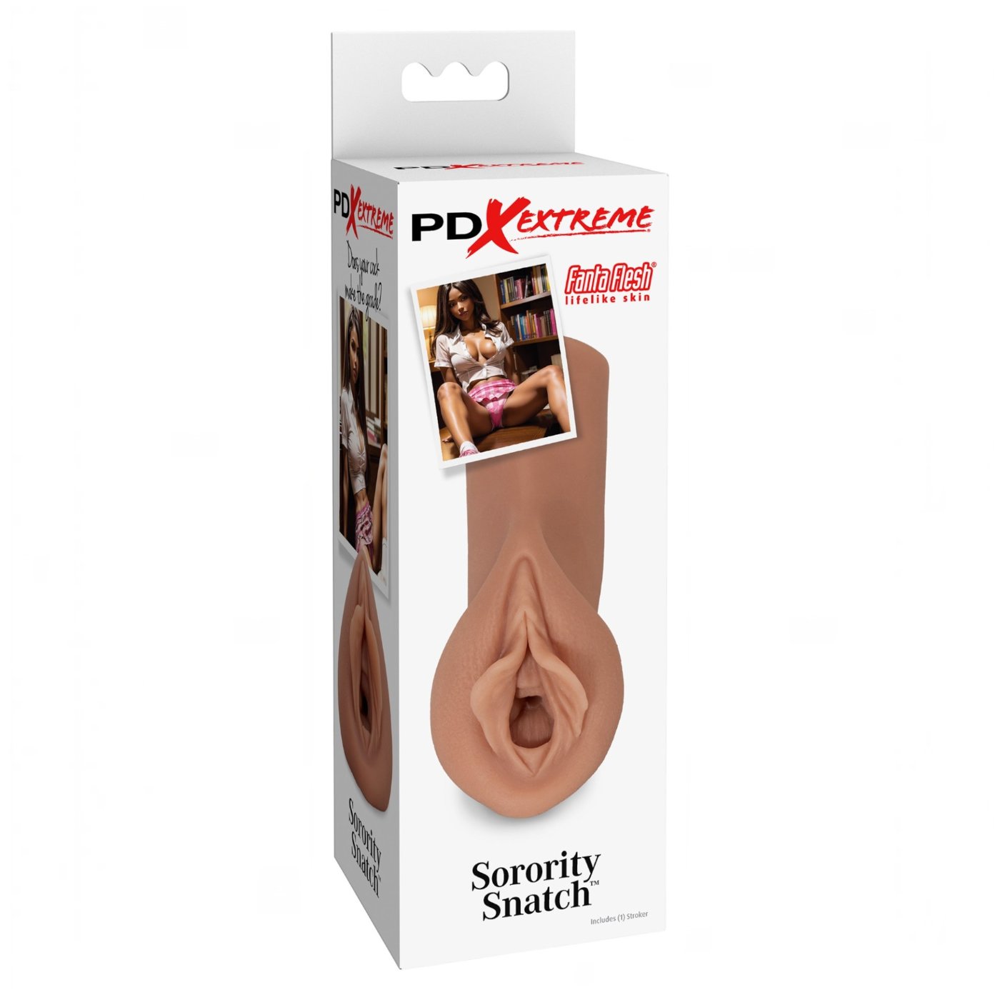 PDX Extreme Sorority Snatch Pocket Pussy Male Masturbator Brown