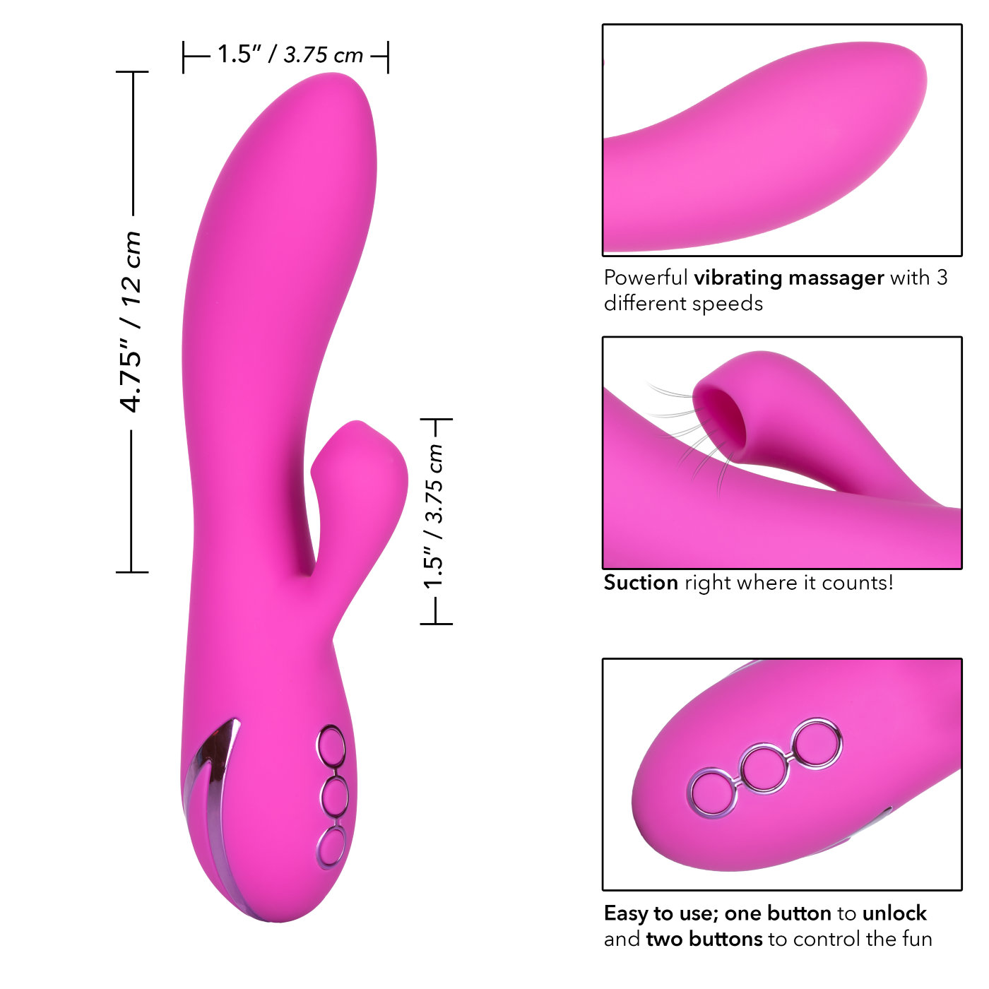 California Dreaming Malibu Minx Clitoral Suction Rabbit Vibrator