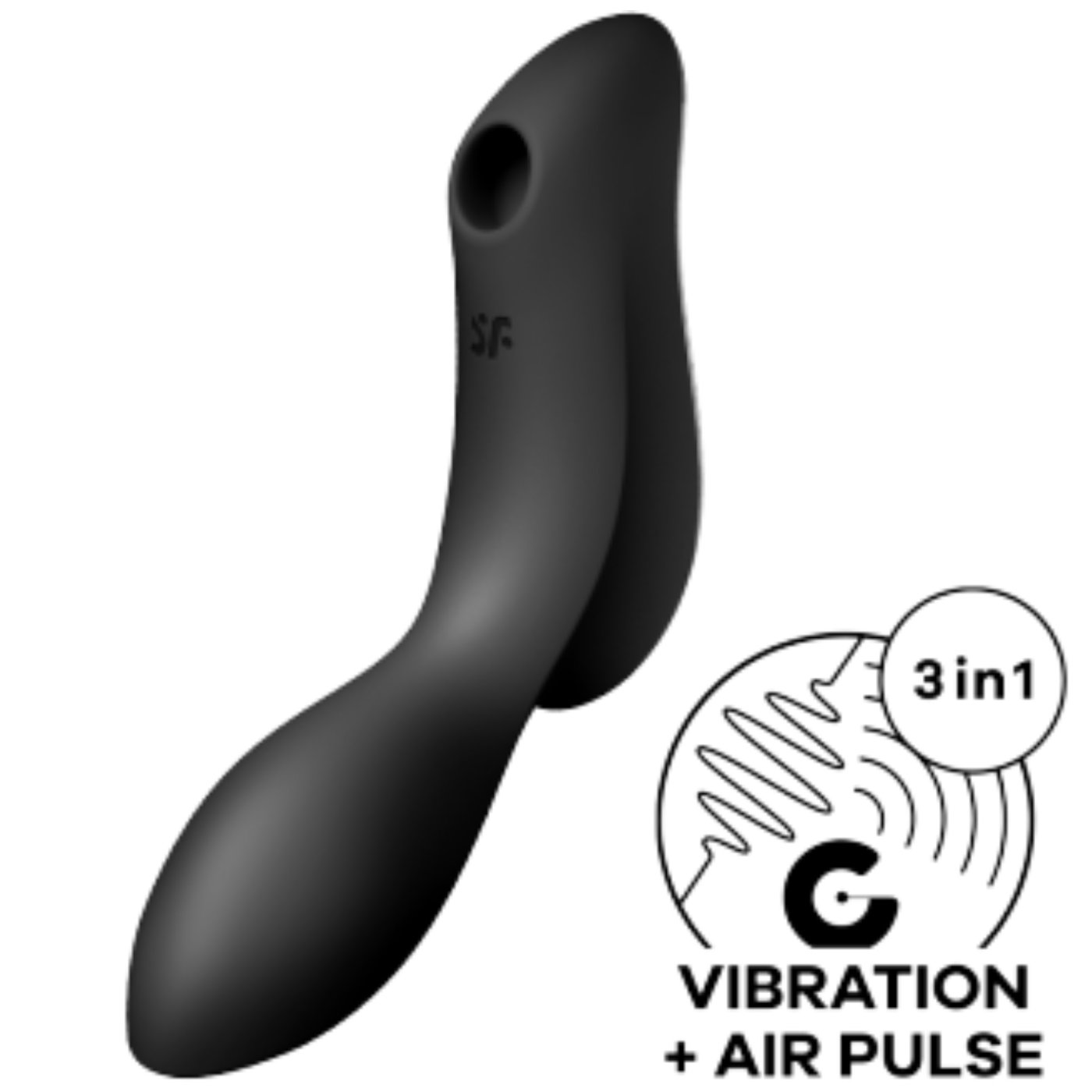 Satisfyer Curvy Trinity 2 Clitoral Stimulator &amp; G Spot Vibrator