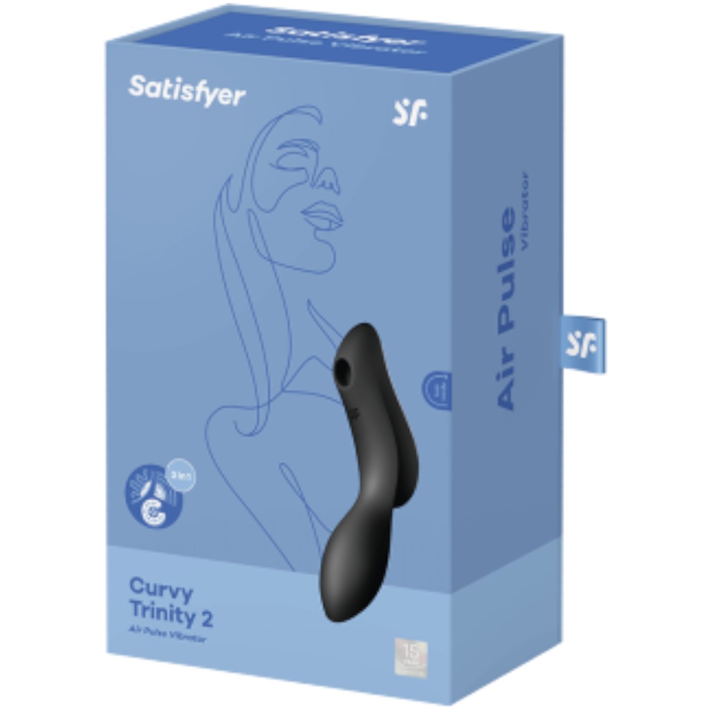 Satisfyer Curvy Trinity 2 Clitoral Stimulator & G Spot Vibrator