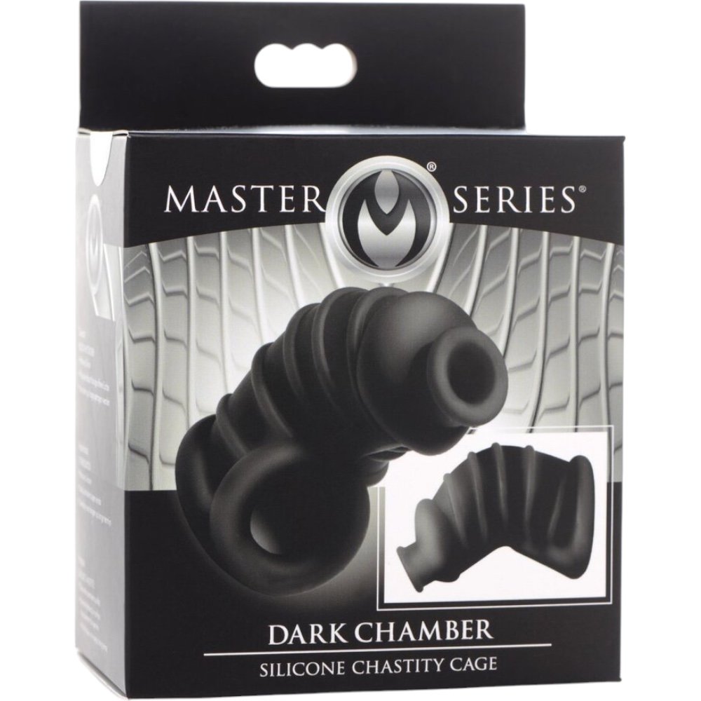 Master Series Dark Chamber Silicone Chastity Cage