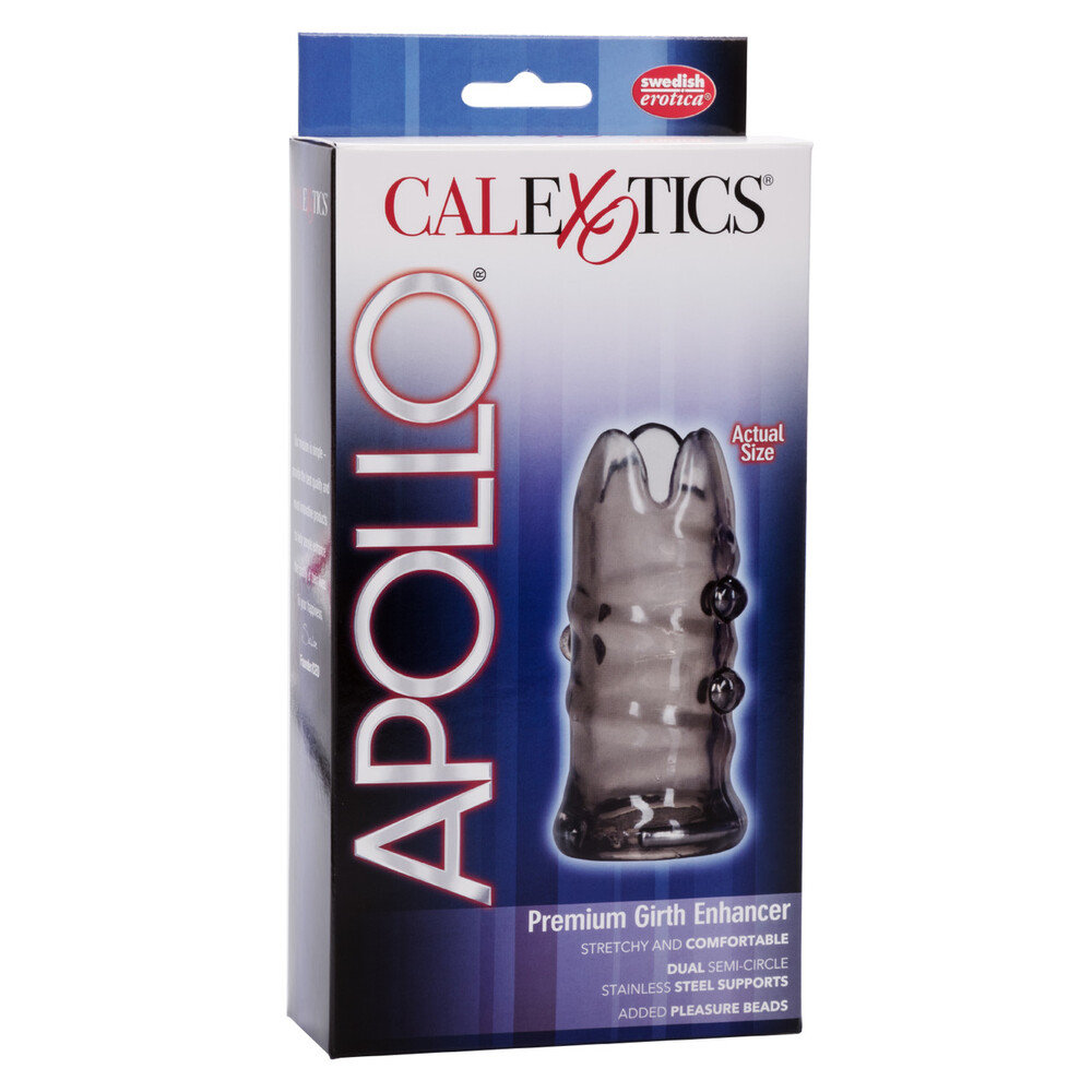 CalExotics Apollo Premium Girth Enhancer Sleeve Smoke 3.5 Inch