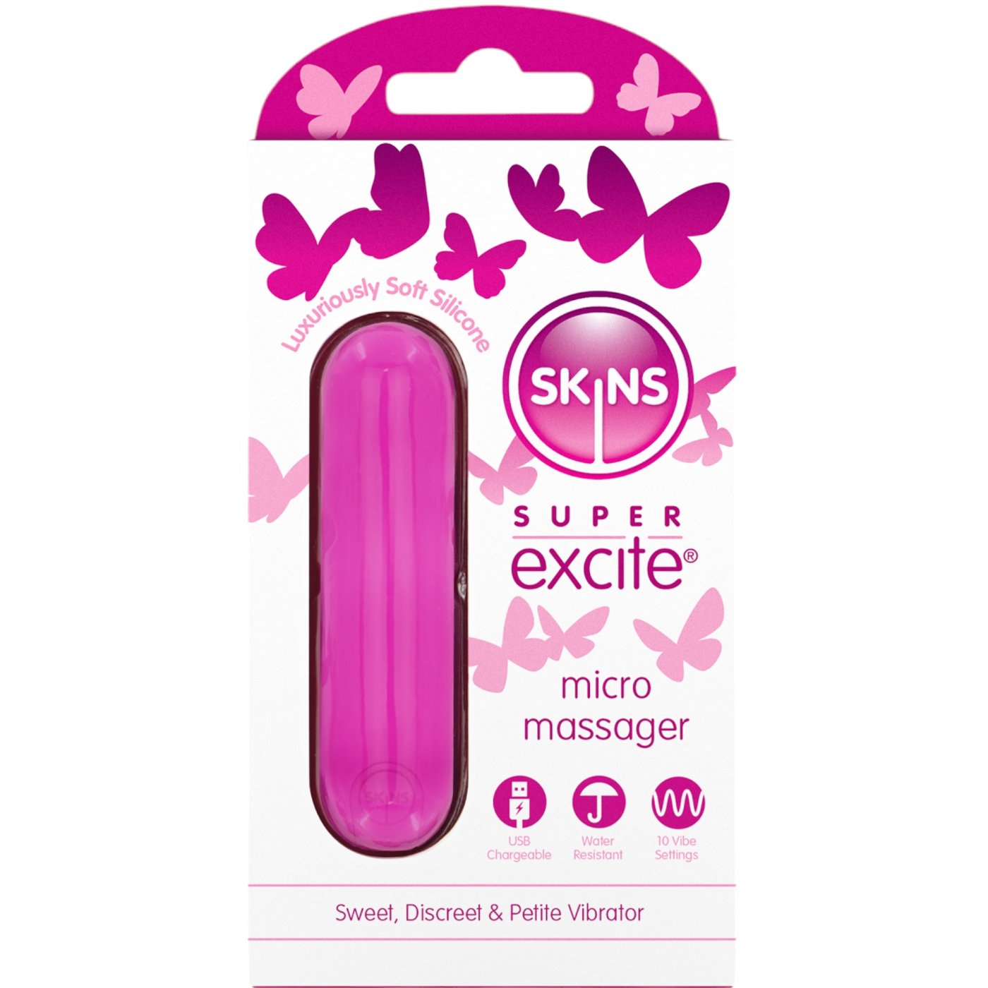 Skins Super Excite Rechargeable Pink Bullet