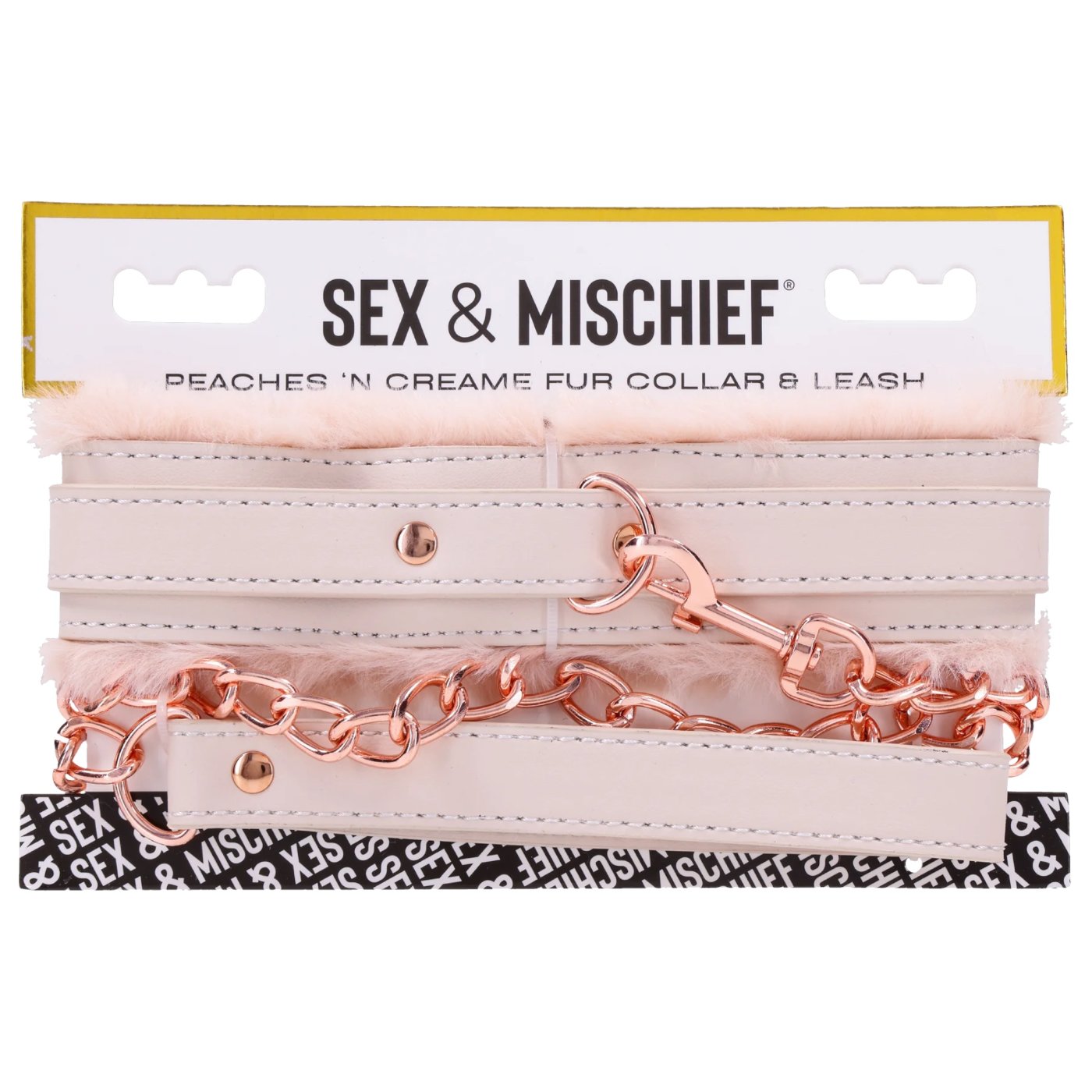 Sex & Mischief Peaches ‘n CreaMe Fur Collar & Leash