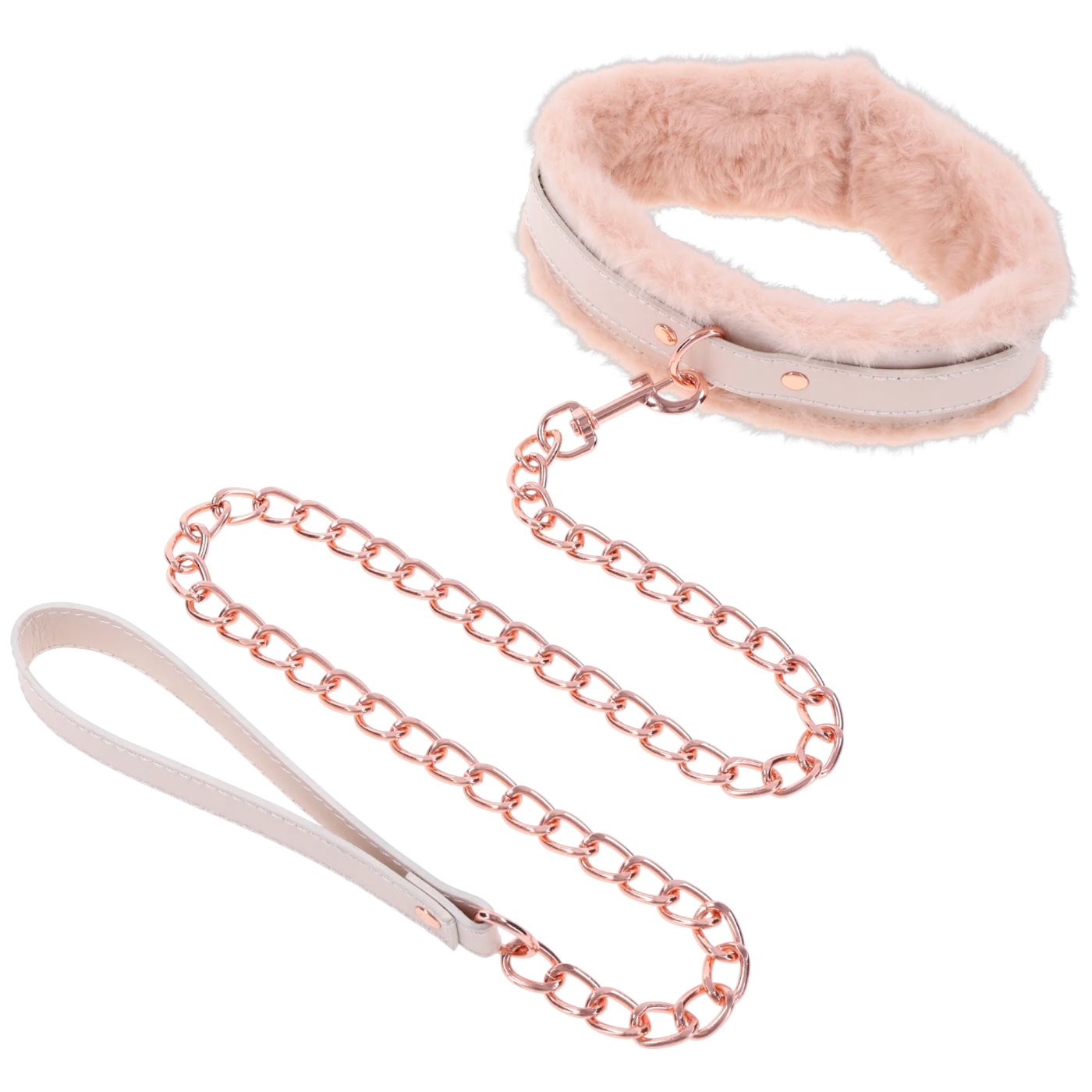 Sex &amp; Mischief Peaches ‘n CreaMe Fur Collar &amp; Leash