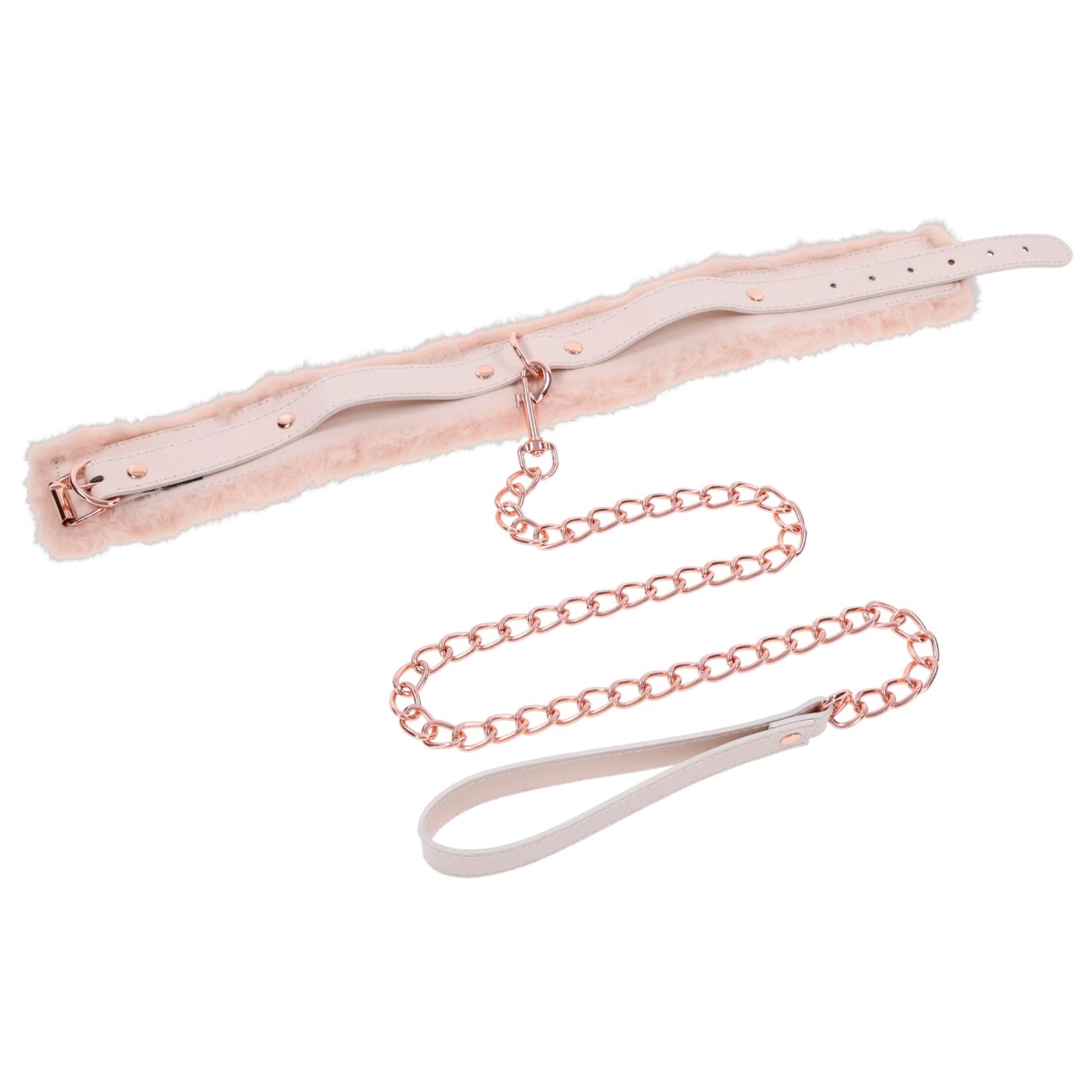 Sex & Mischief Peaches ‘n CreaMe Fur Collar & Leash
