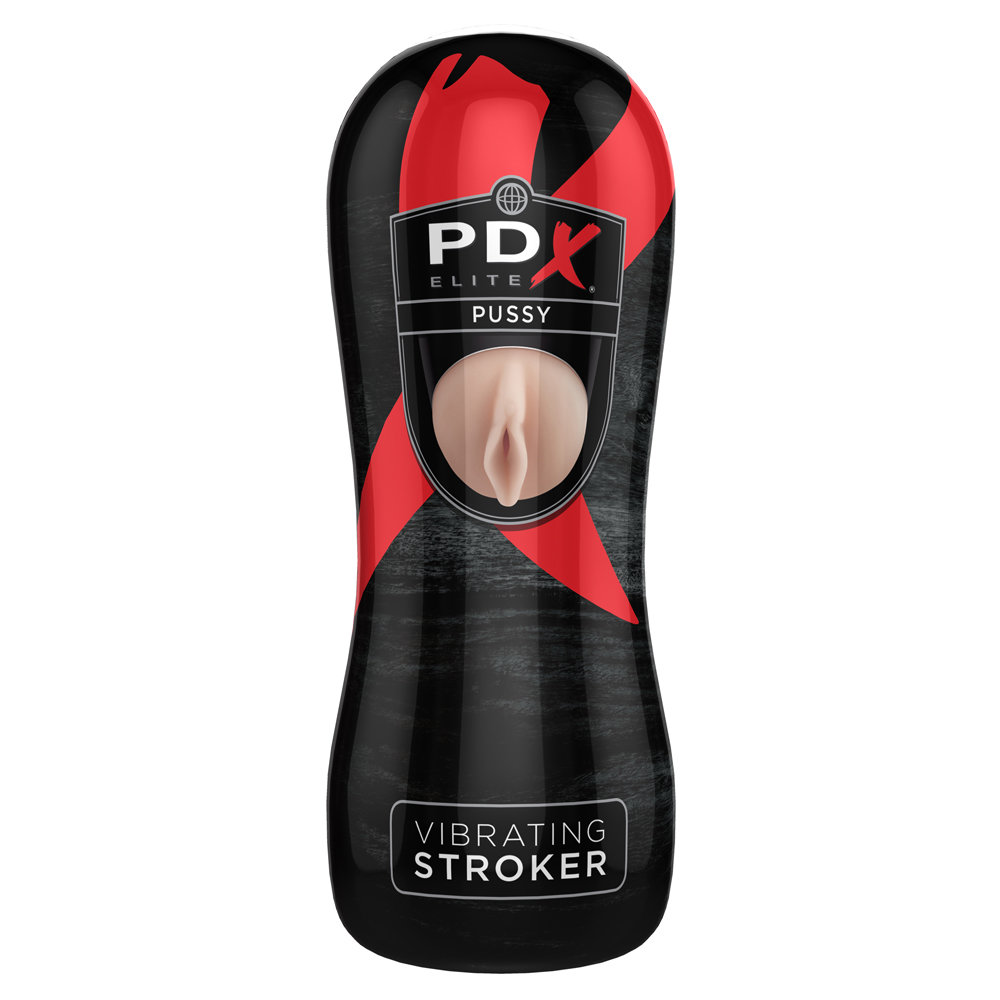 PDX Elite Vibrating Pussy Stroker Flesh