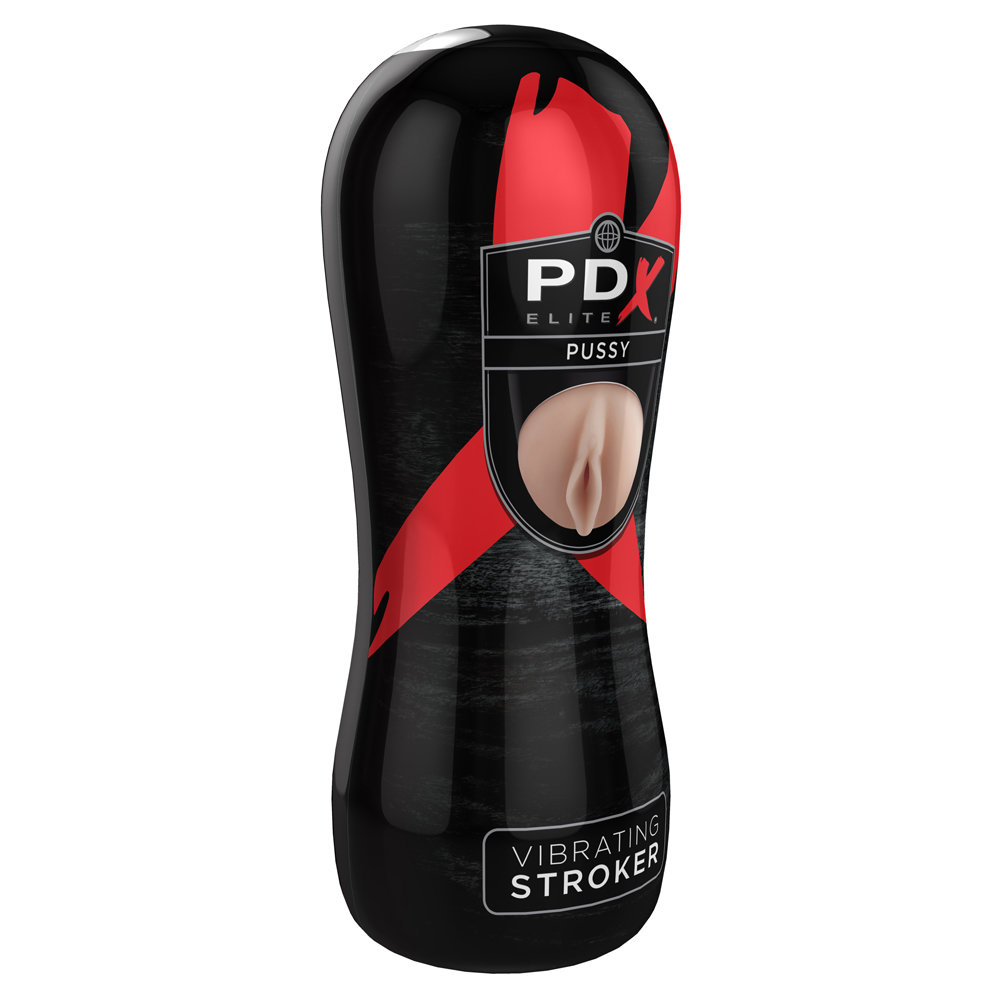 PDX Elite Vibrating Pussy Stroker Flesh