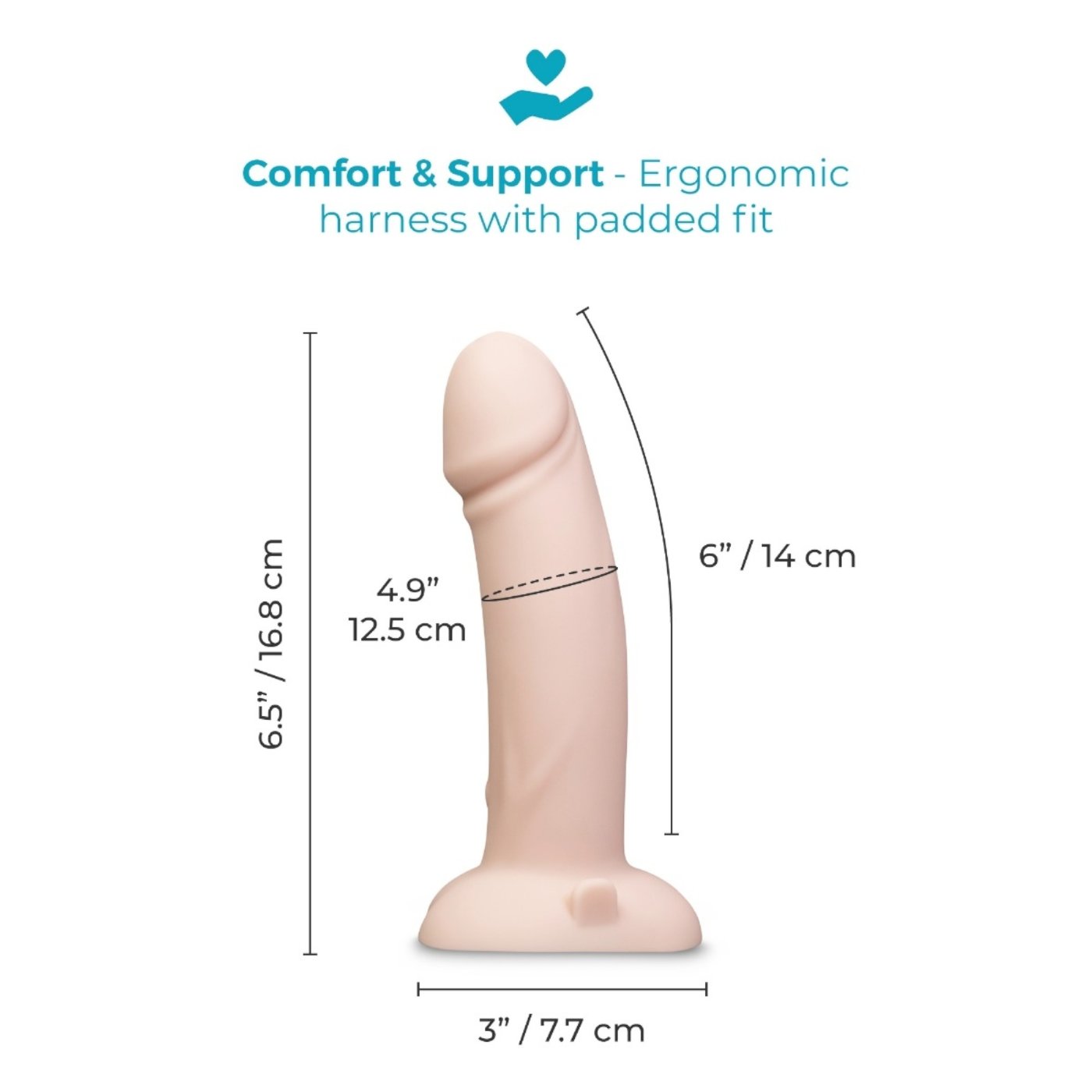 b-Vibe Every Body Vibrating Realistic Strap-On Kit 6.5 Inch