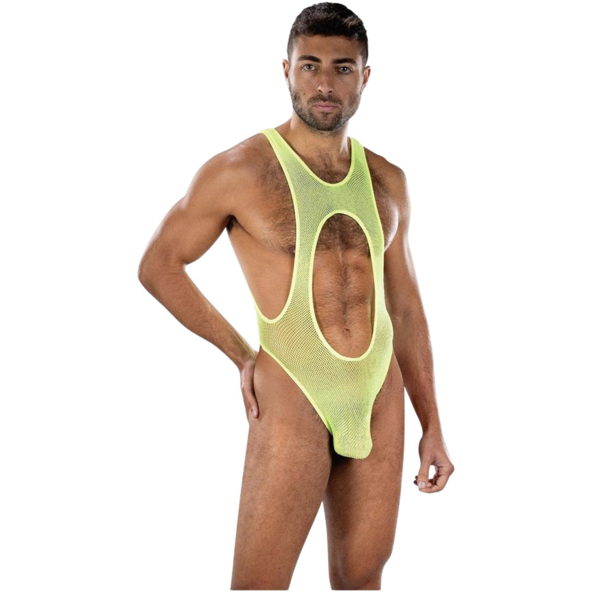 Envy Bare Sunshine Mesh Singlet Neon Yellow