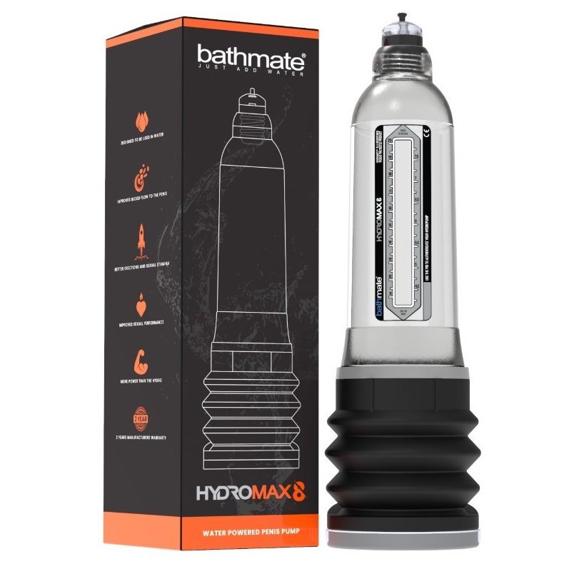 Bathmate Hydromax8 Penis Pump Clear 6-8 Inches
