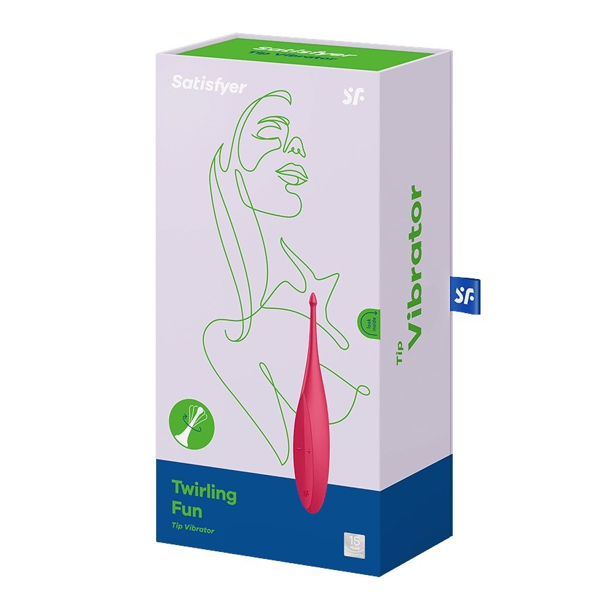 Satisfyer Twirling Fun Rechargeable Clitoral Stimulator Poppy Red
