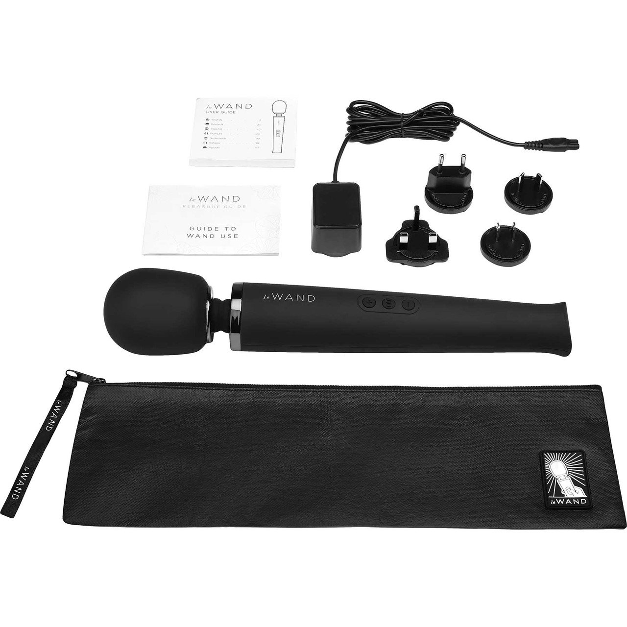 Le Wand Rechargeable Massage Wand Vibrator Black