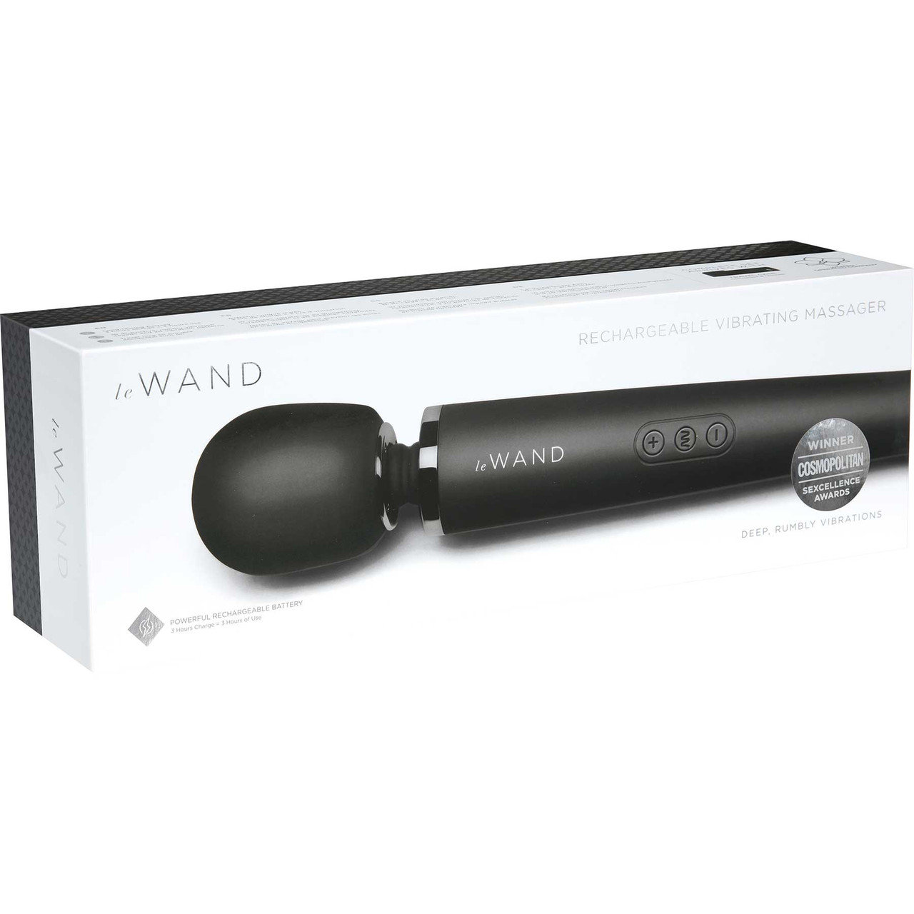 Le Wand Rechargeable Massage Wand Vibrator Black