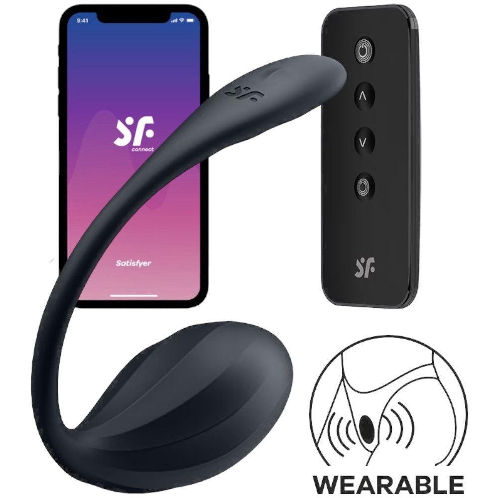 Satisfyer Ribbed Petal Remote and App Controlled Rechargeable Wearable Vibrator