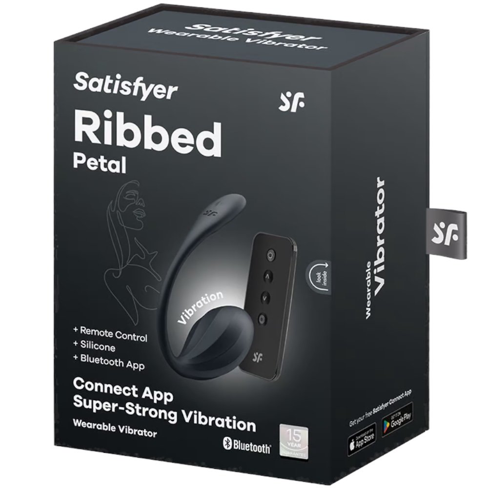 Satisfyer Ribbed Petal Remote and App Controlled Rechargeable Wearable Vibrator