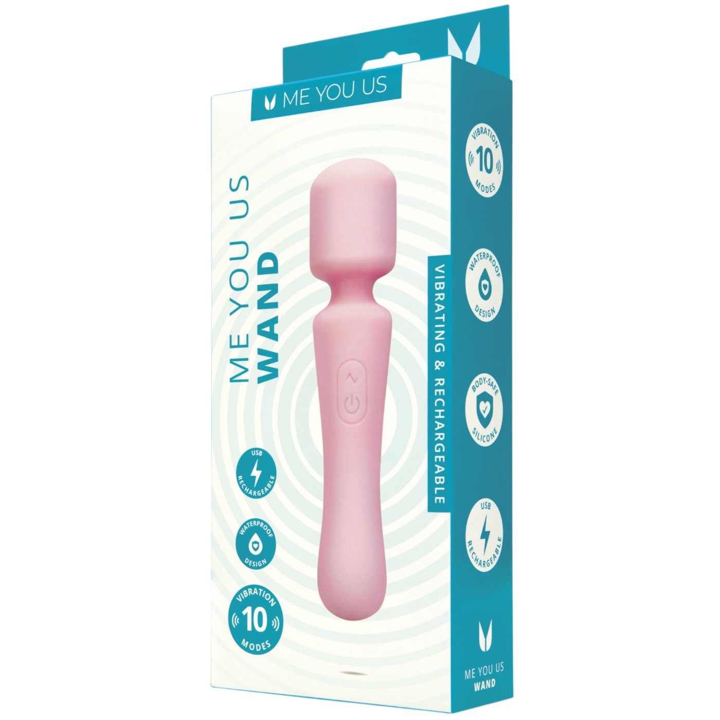 Me You Us Wand Rechargeable Vibrator Pink