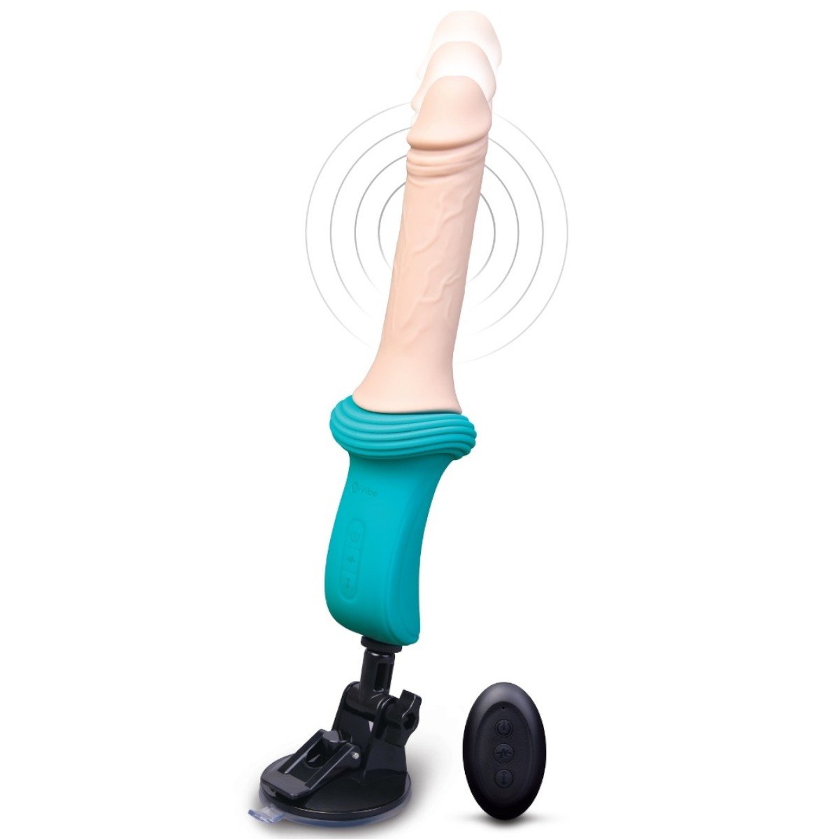 b-Vibe Realistic Rechargeable Thrusting Dildo Machine 6.5 Inch
