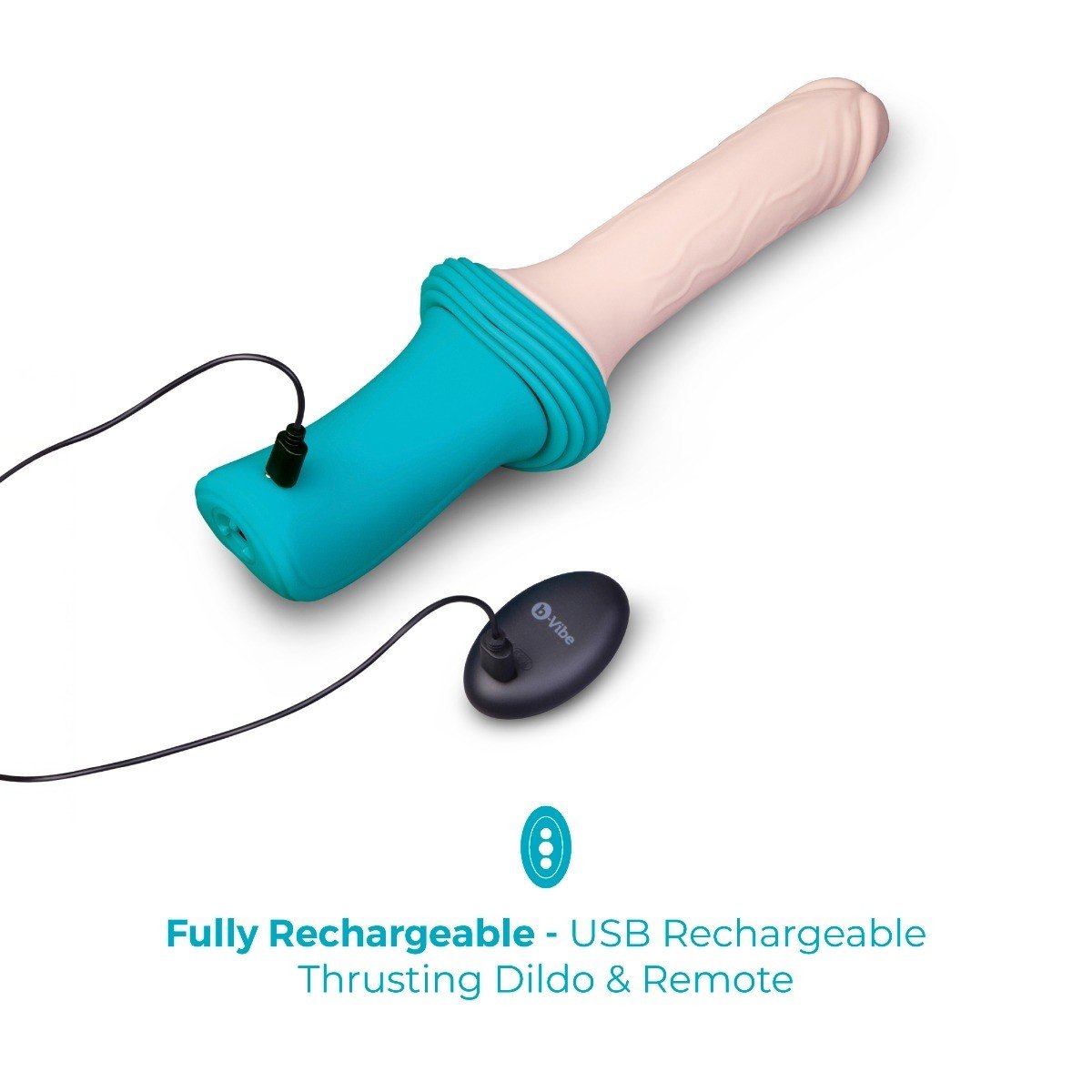 b-Vibe Realistic Rechargeable Thrusting Dildo Machine 6.5 Inch