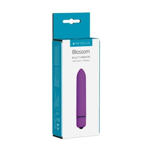 Me You Us Blossom 10 Mode  Bullet Vibrator Purple 3.7 Inch