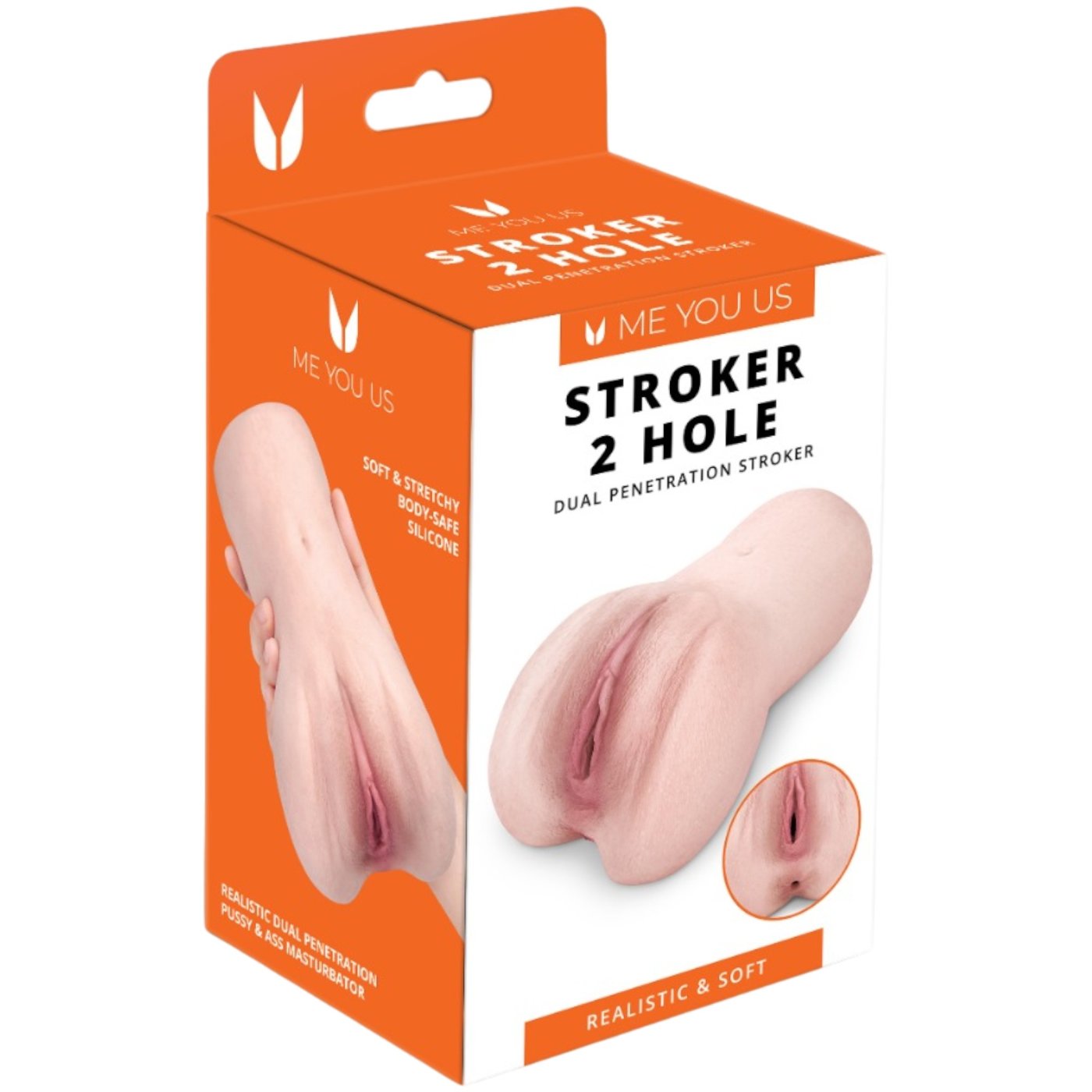 Me You Us Stroker 2 Hole Realistic Vagina & Anal Male Masturbator